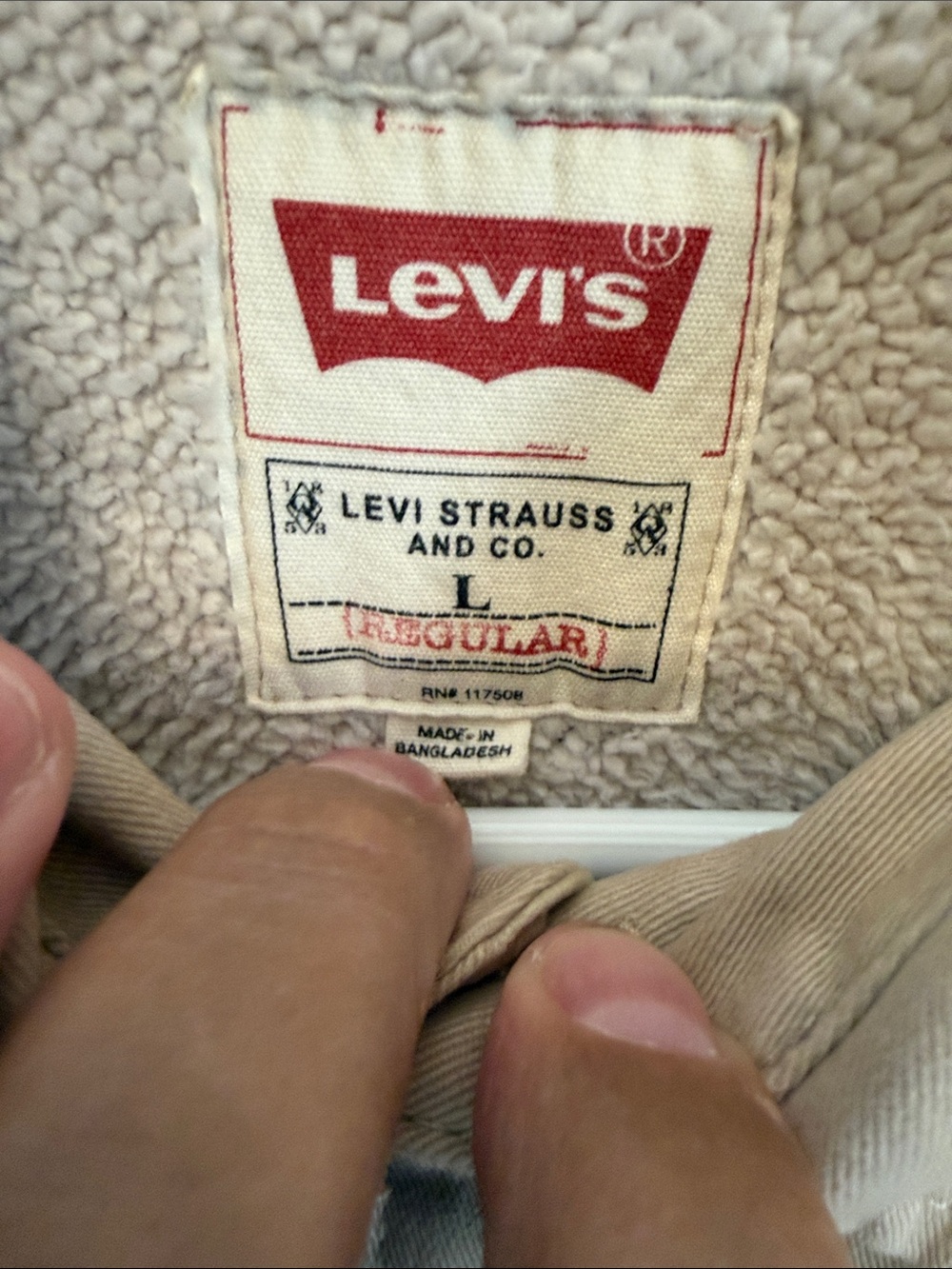 Levi's Light Tan Button-Front Worker Shirt Jacket - Picture 3 of 15